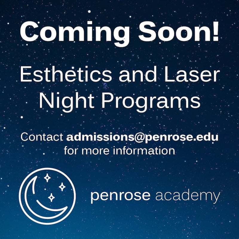 A poster advertising Esthetics and Laser Night Programs in Scottsdale