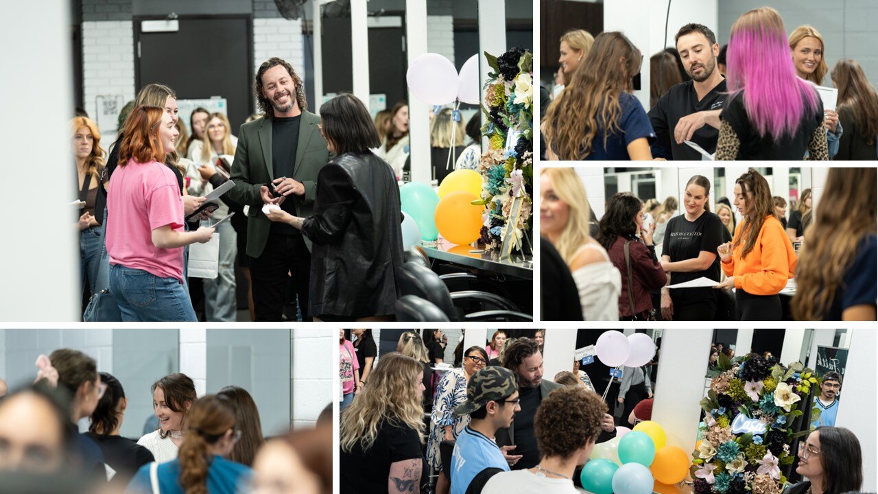 A collage of photos of students at a Penrose Academy event